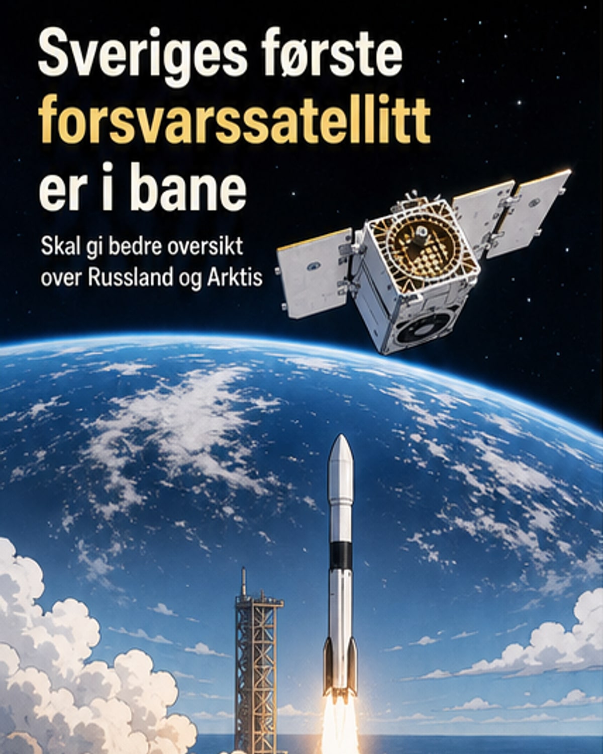 Sveriges første operative satellitt i rommet