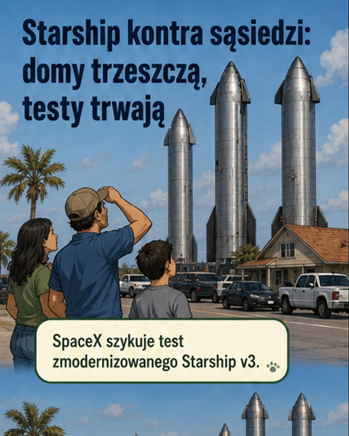 Sąsiedzi SpaceX przeciw hałasowi Starship