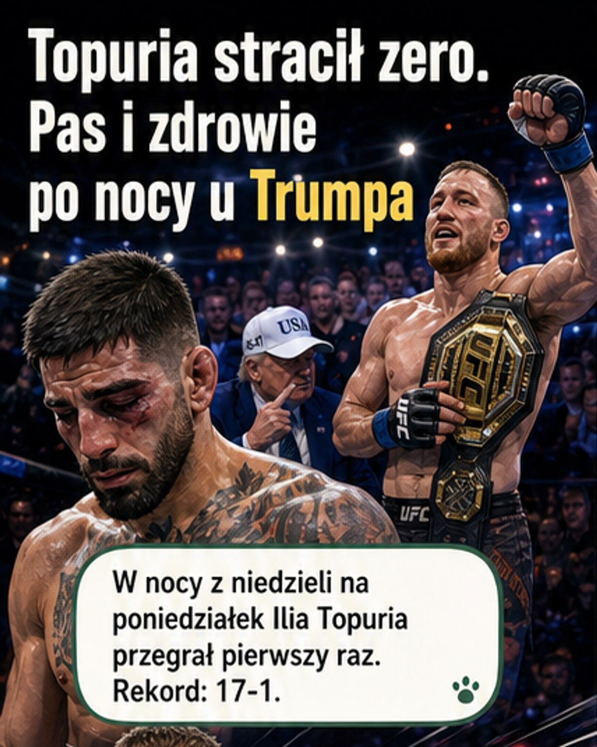 Topuria po porażce: złamany oczodół, miesiące odpoczynku