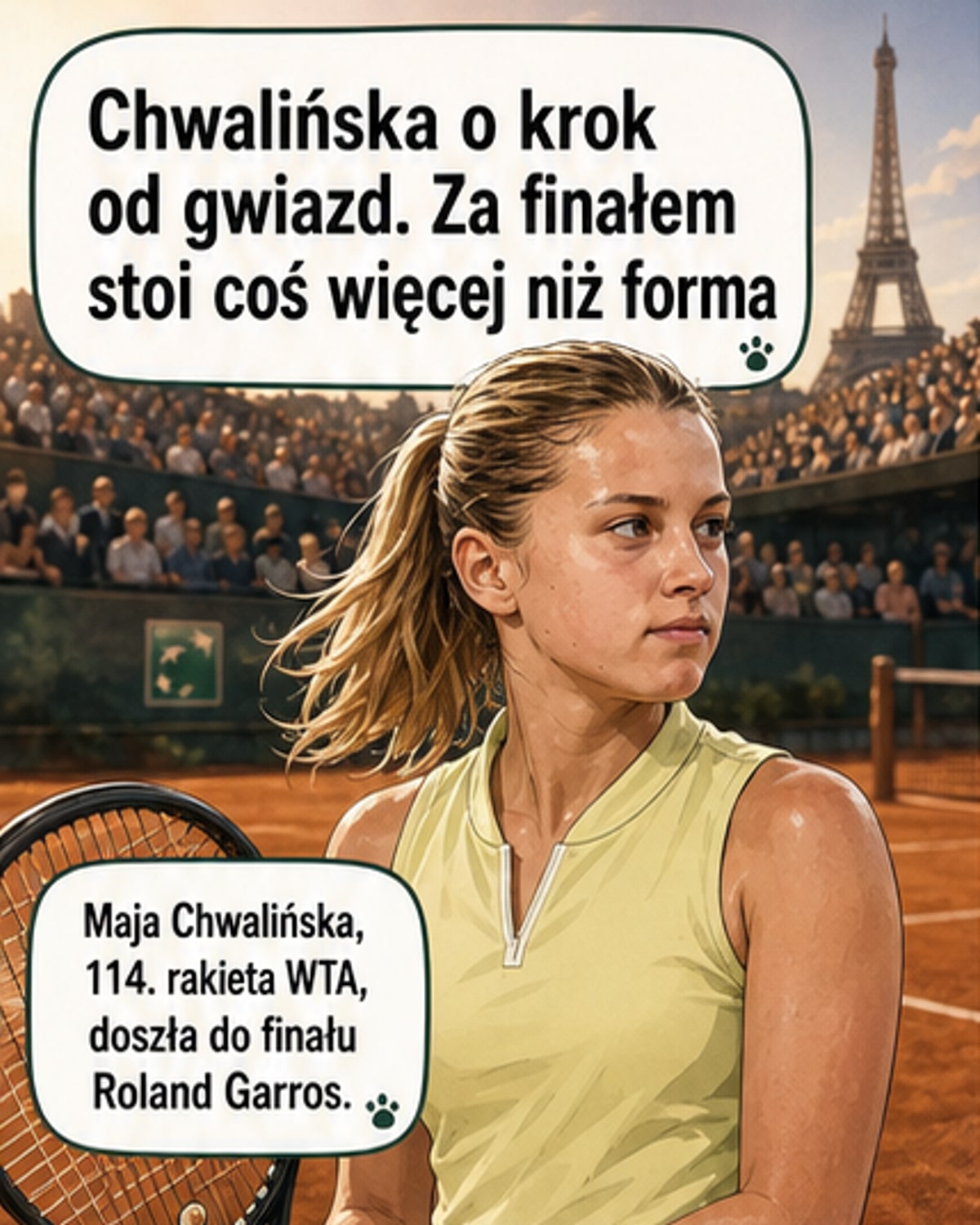 Chwalińska w finale RG: spirala śmierci za nami