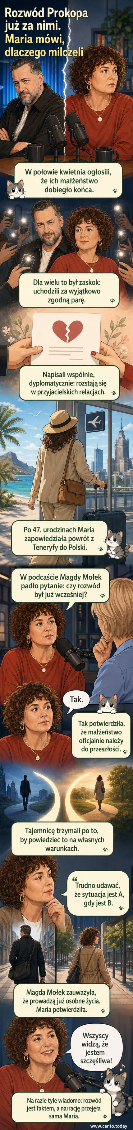 Ilustracja przedstawia dwoje ludzi stojących tyłem do siebie, jeden idzie w lewo, drugi w prawo, tło to miasto i sylwetki dróg prowadzących w różne strony, napis: 'Koniec drogi razem'.