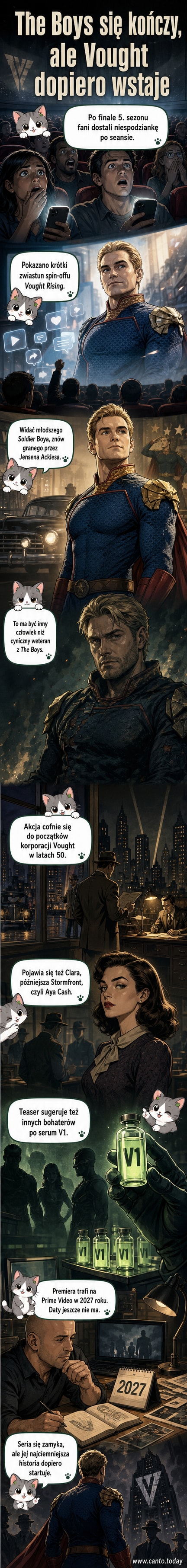 Zwiastun Vought Rising pokazuje młodego Soldier Boya i Clara w latach 50. w klimacie retrofuturystycznego superbohatera.
