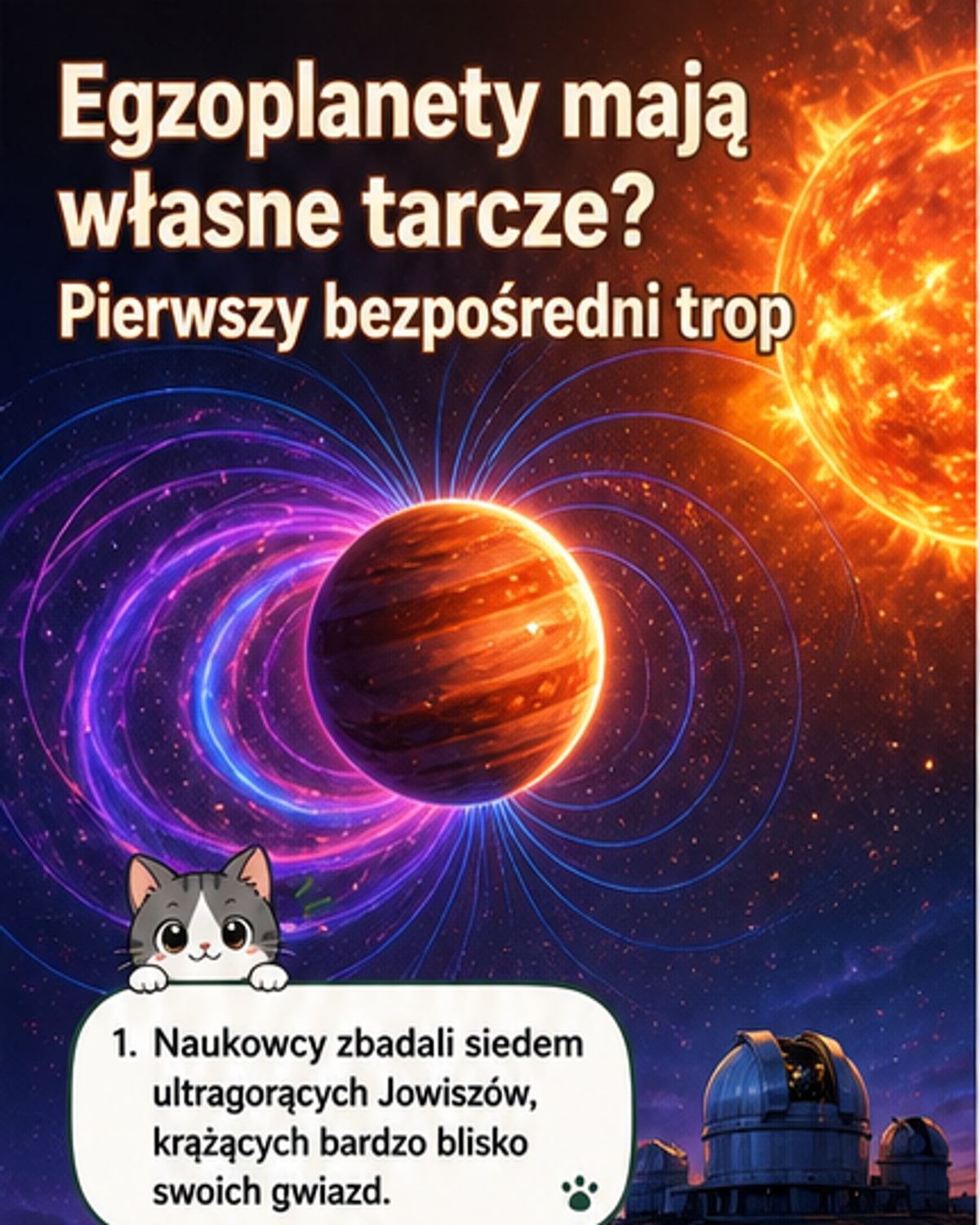 Pierwsze dowody pól magnetycznych na egzoplanetach