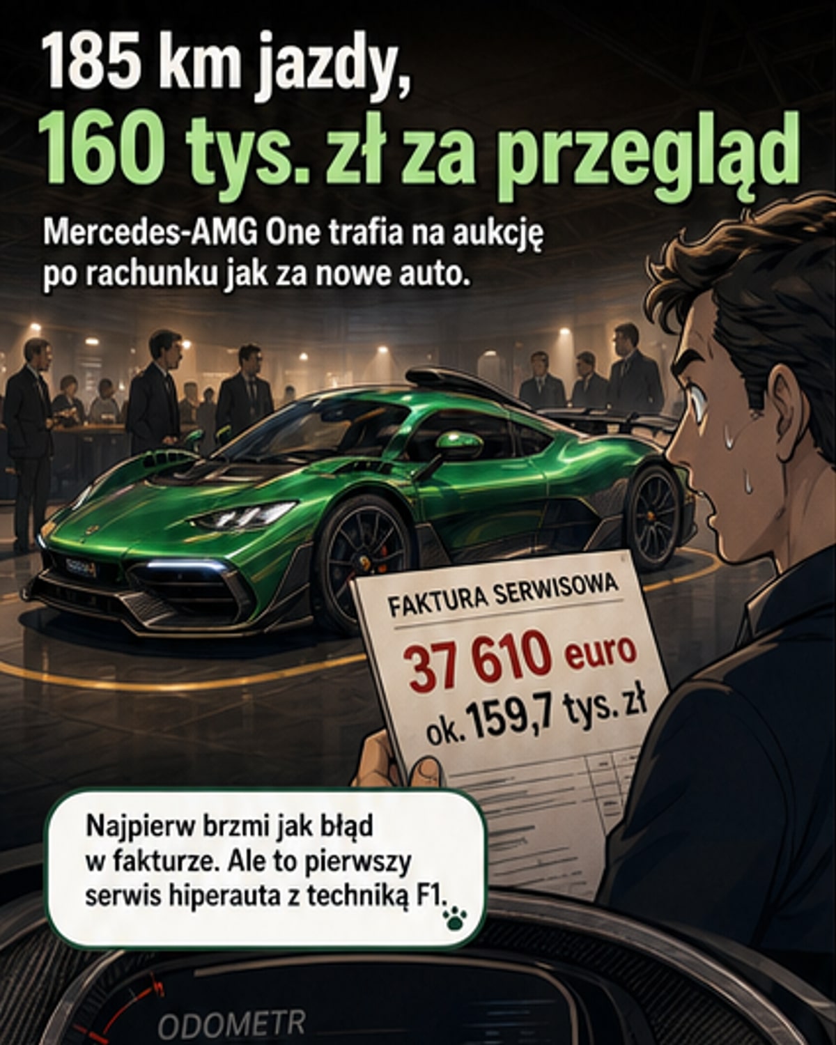 Przegląd Mercedesa-AMG One kosztował 160 tys. zł