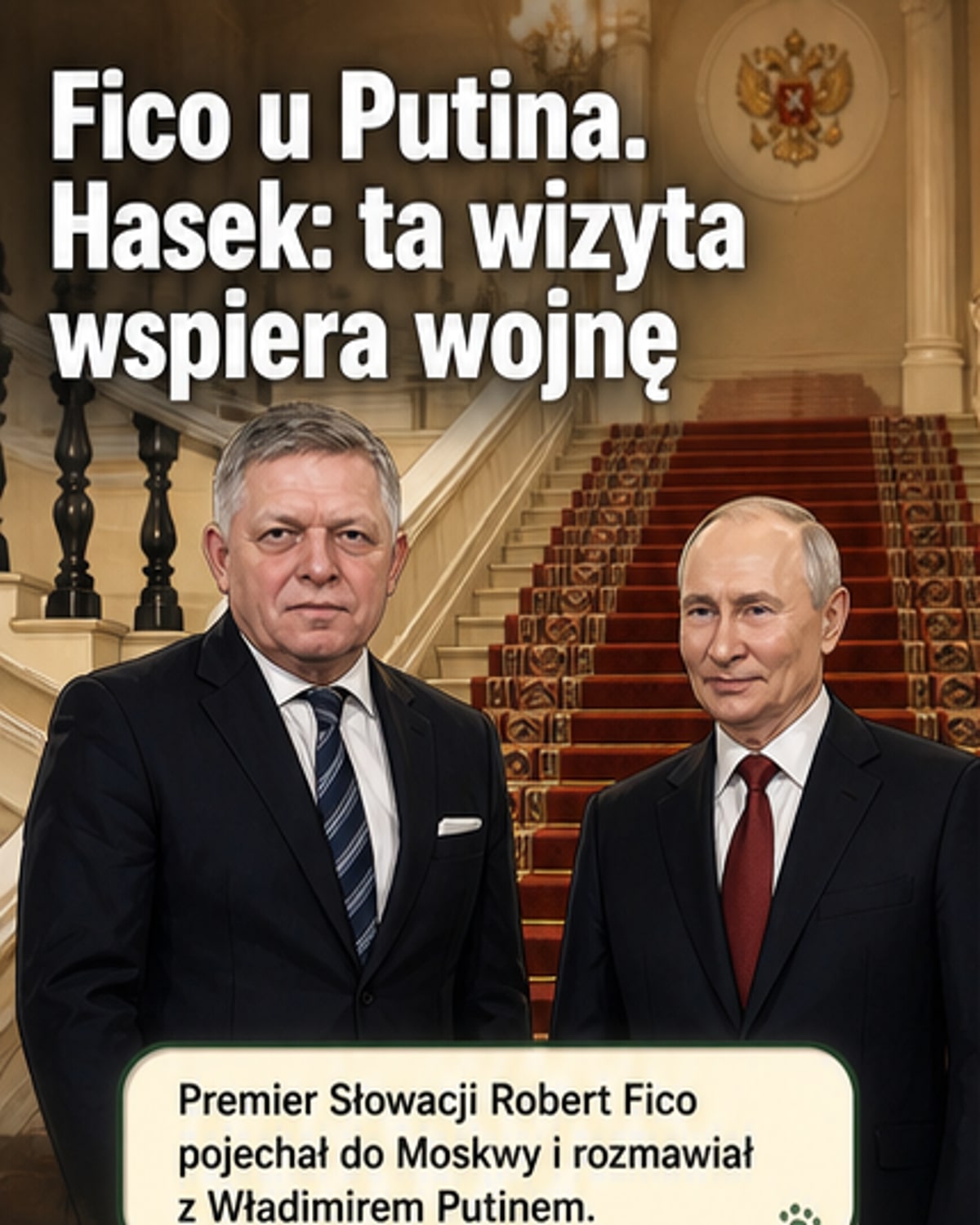 Fico w Moskwie. Putin czeka na telefon Zełenskiego