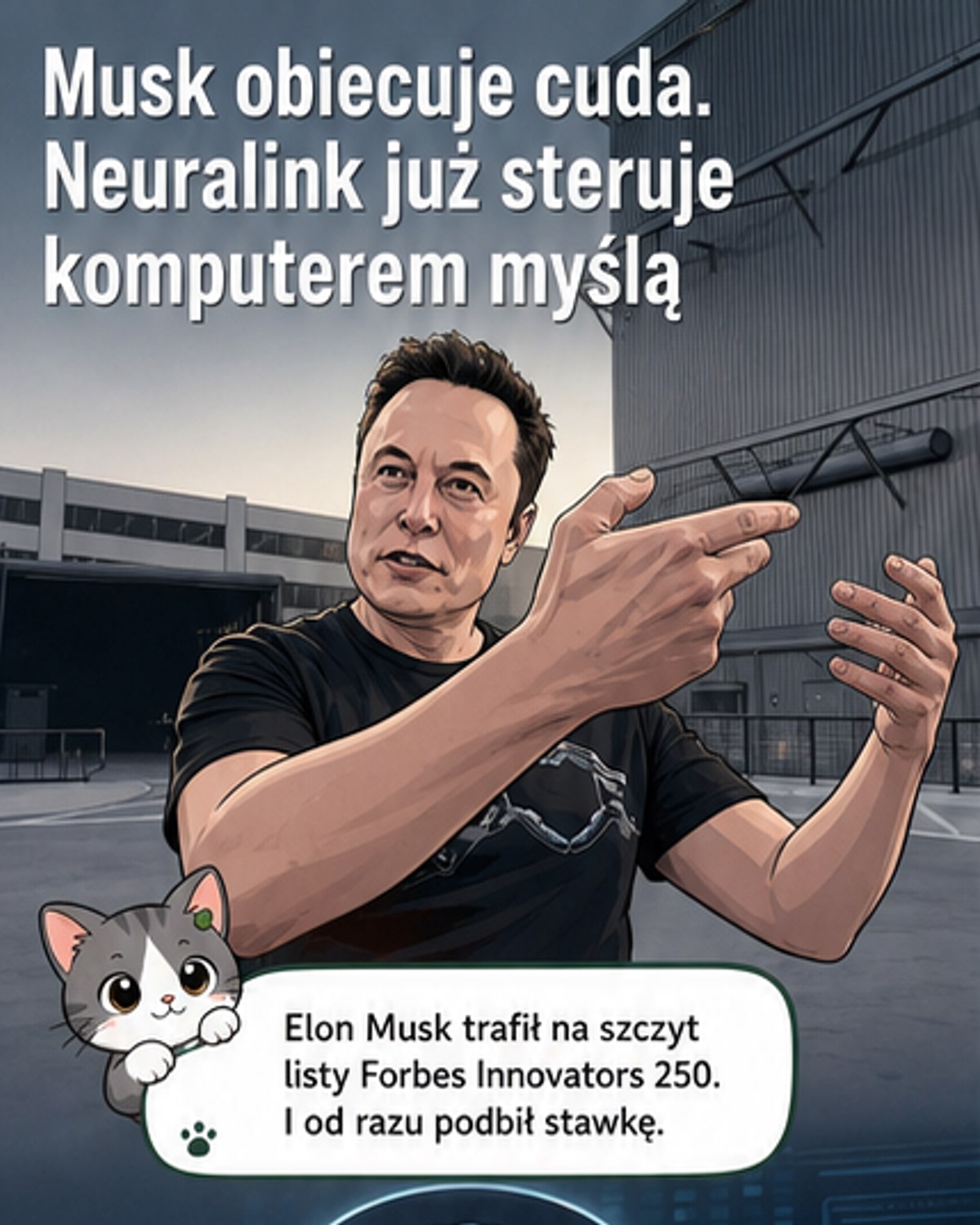 Musk: Neuralink czyni cuda jak Jezus