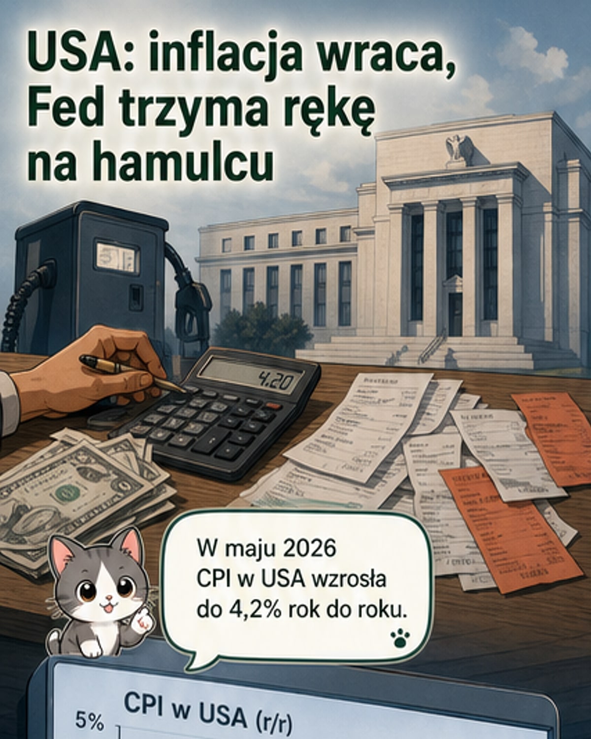 Inflacja w USA przyspieszyła do 4,2%