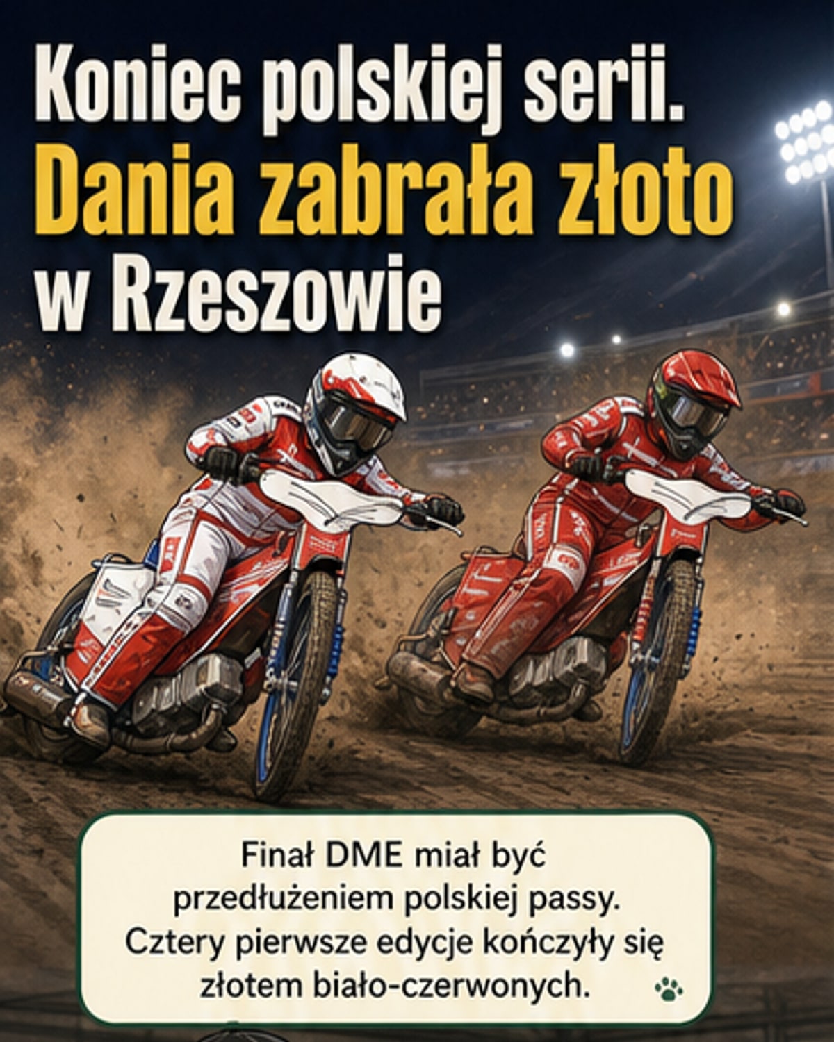 Dania mistrzem Europy na żużlu