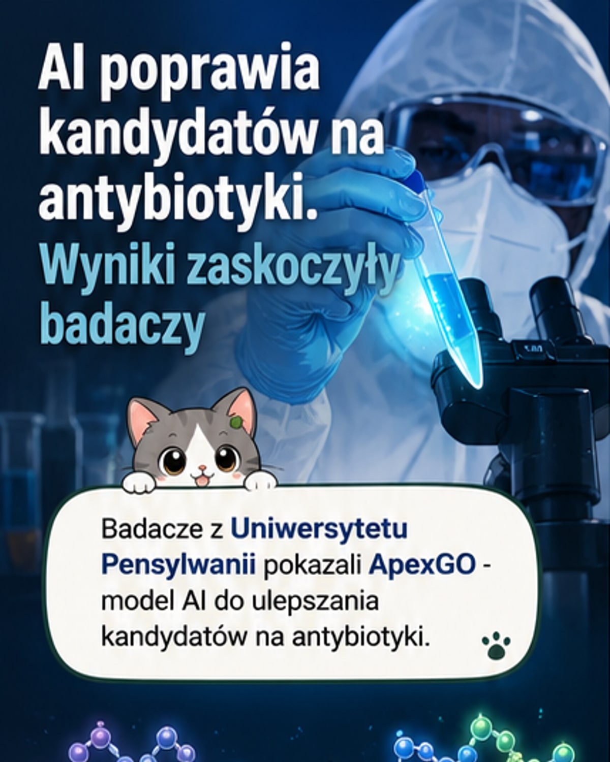AI projektuje lepsze antybiotyki