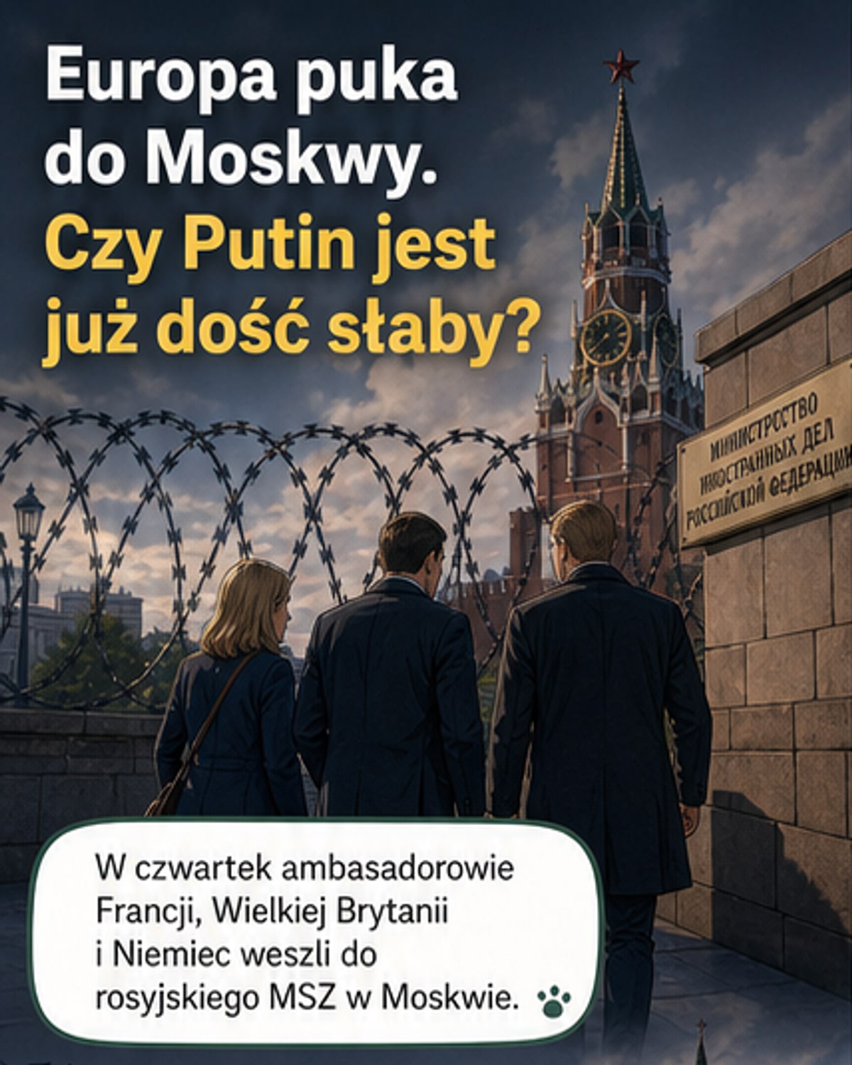 Trzy mocarstwa Europy rozmawiają z Rosją