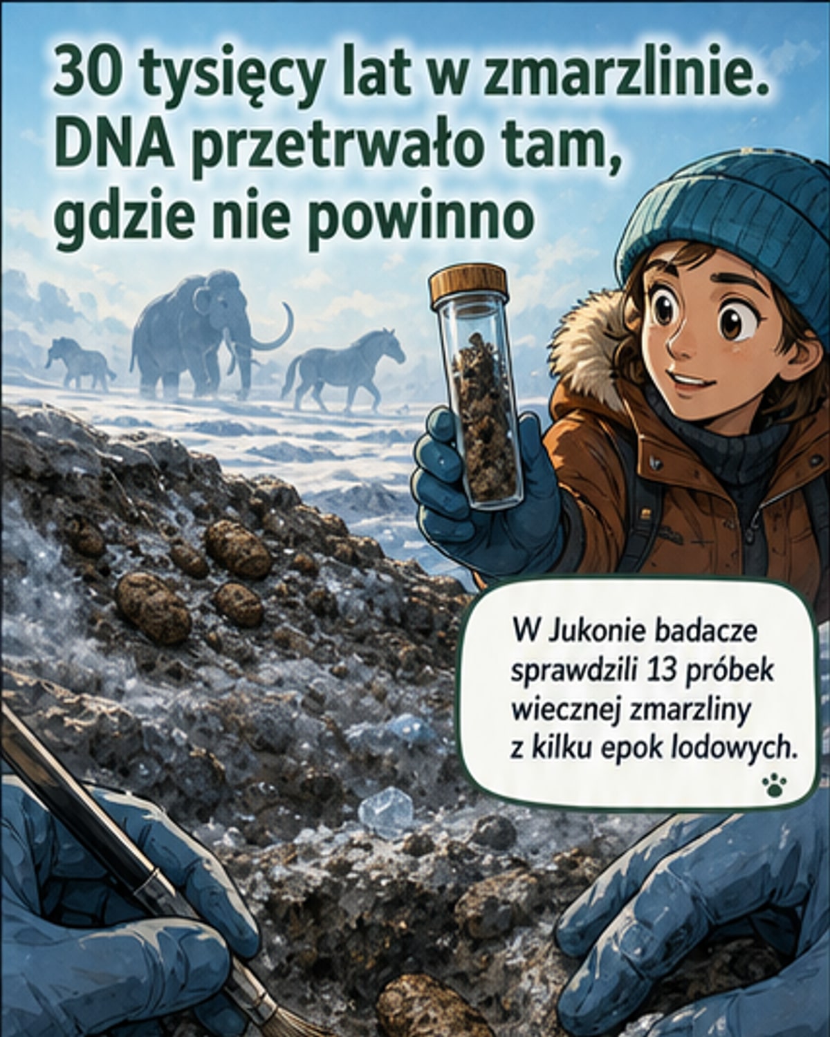 Wiekowe odchody zachowały DNA mamutów