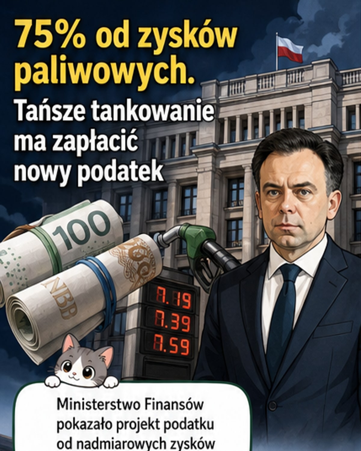 Rząd wprowadzi 75% podatek od zysków
