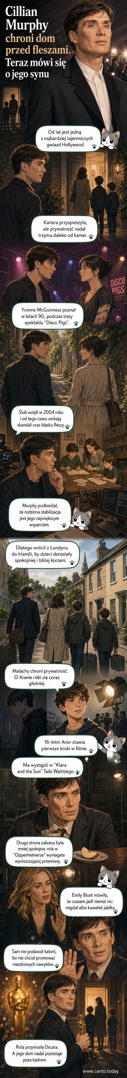 Cillian Murphy z żoną Yvonne McGuinness na czerwonym dywanie, para uśmiecha się do kamer, tło z fleszami