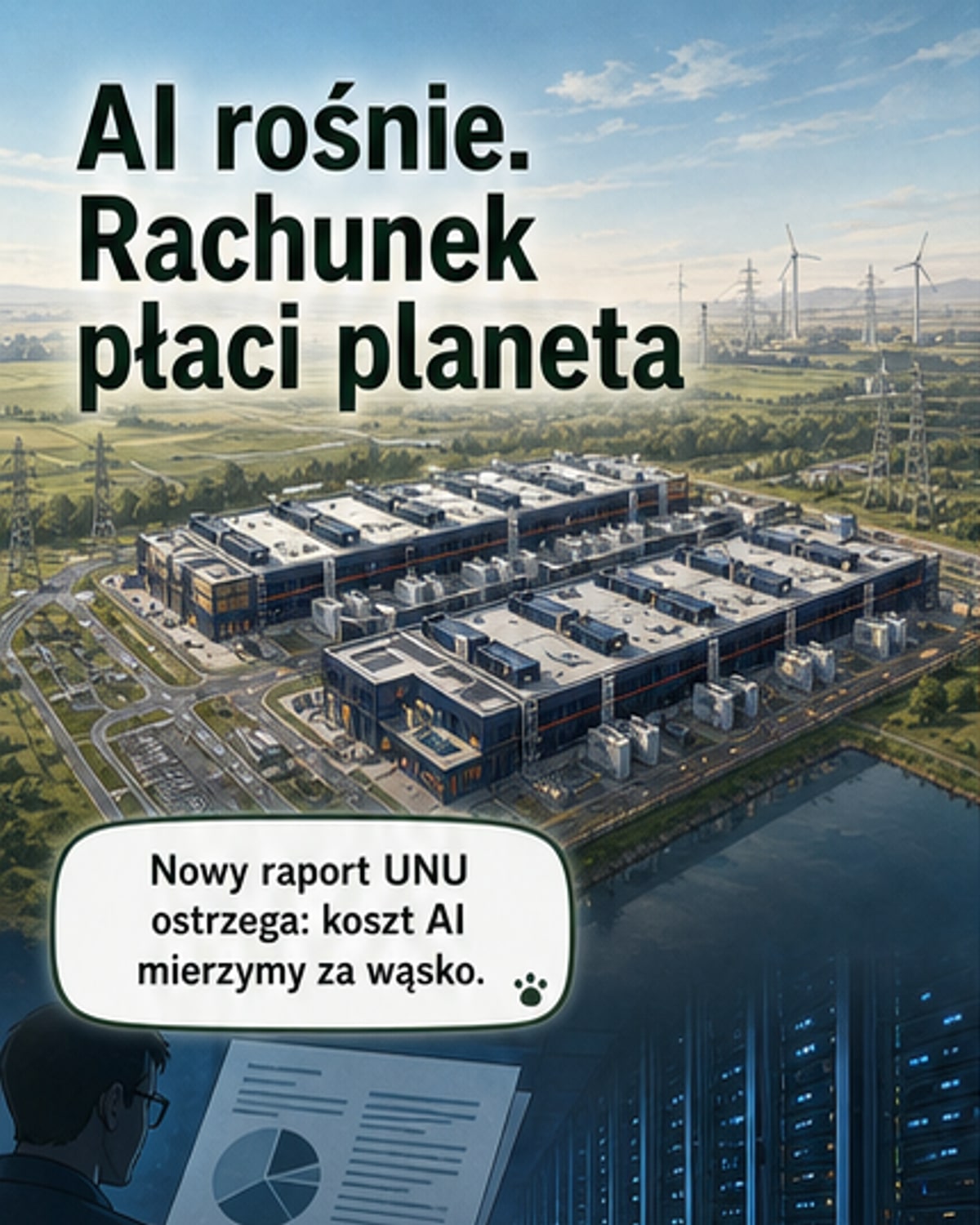 AI pochłania wodę, prąd i grunty