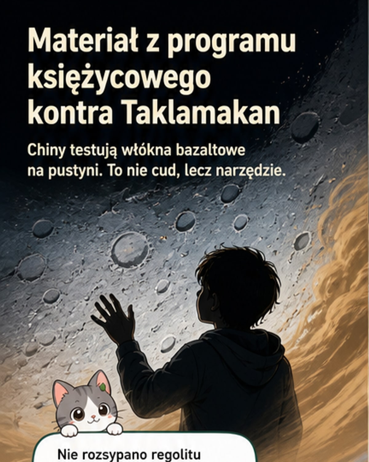 Materiał z misji księżycowej testowany na pustyni