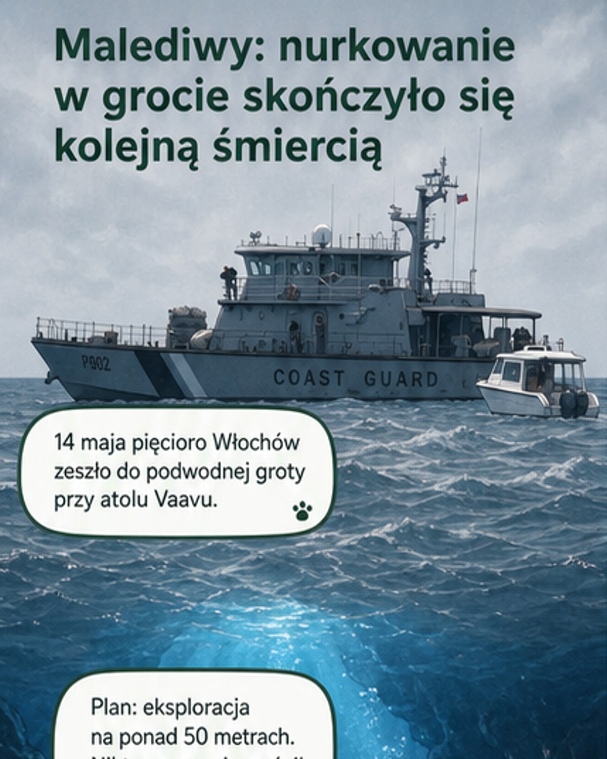 Śmierć pięciu nurków na Malediwach