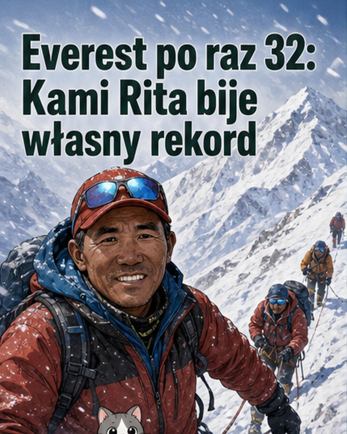 Szerpa Kami Rita pokonał Everest po raz 32.