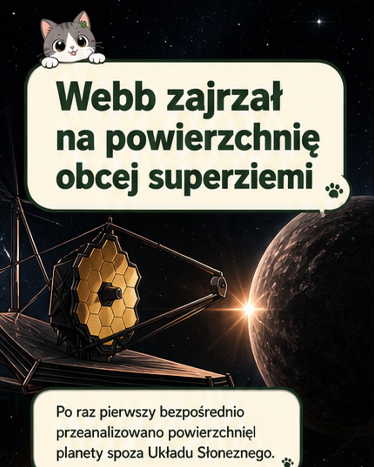 Pierwsze spojrzenie na powierzchnię egzoplanety