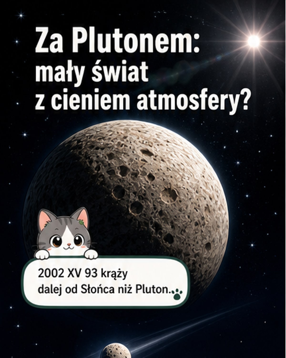 Ślady atmosfery na obiekcie za Plutonem