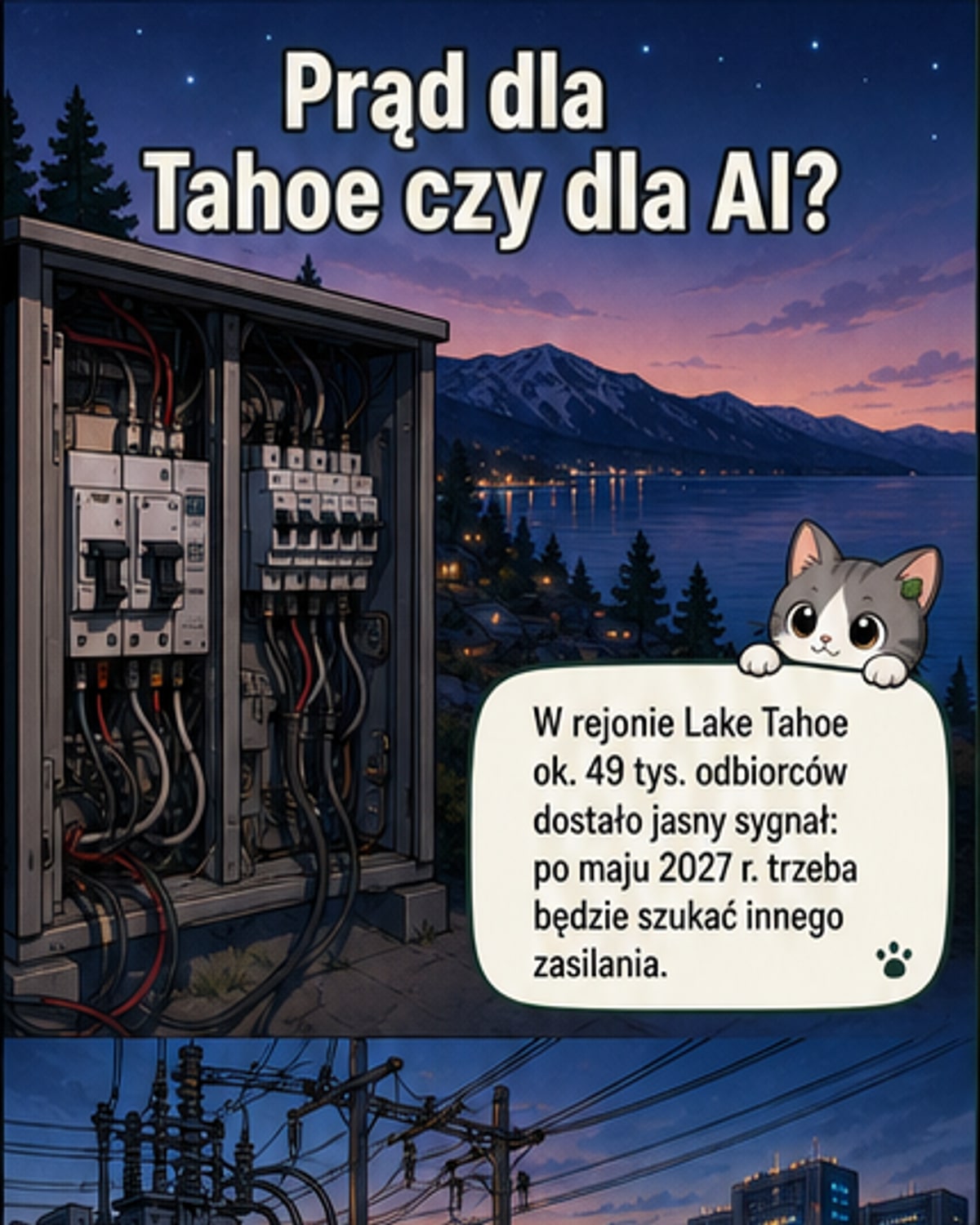 Prąd dla AI zamiast dla domów?