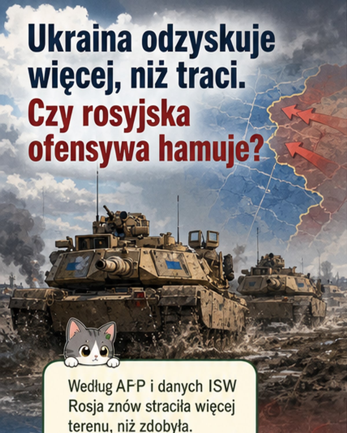 Ukraina odzyskała więcej terytorium niż Rosja