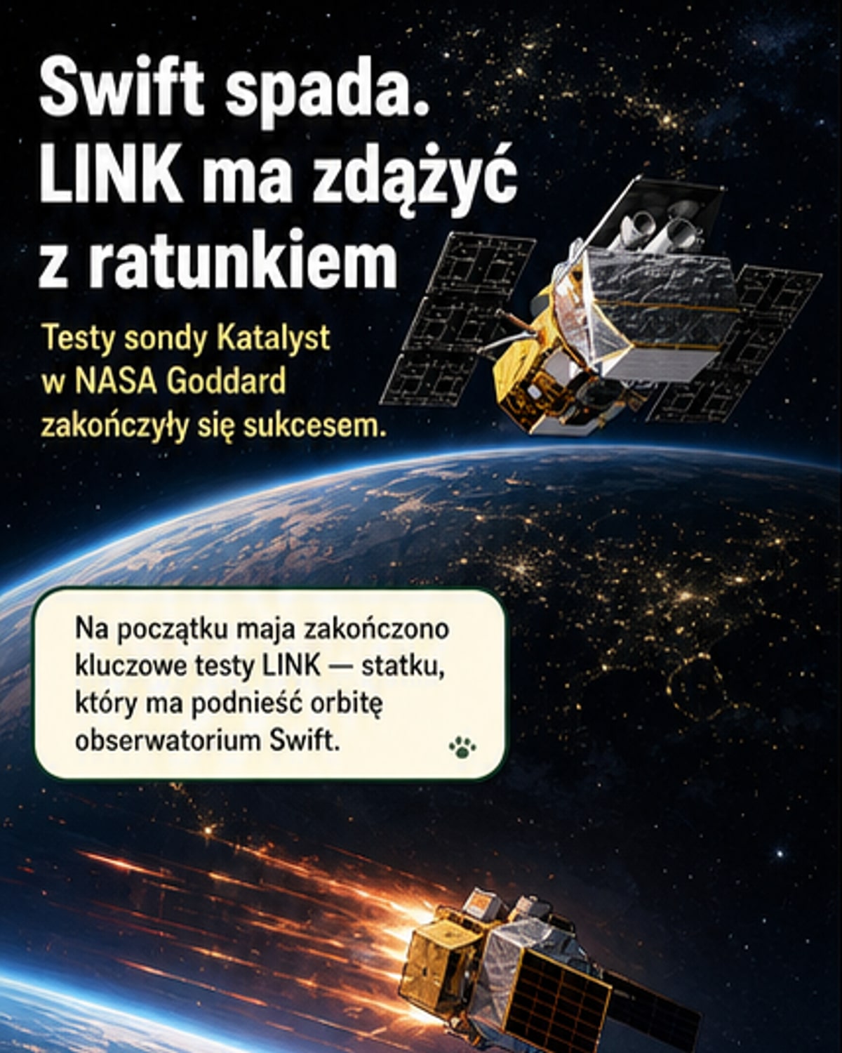 Testy sondy LINK zakończone sukcesem
