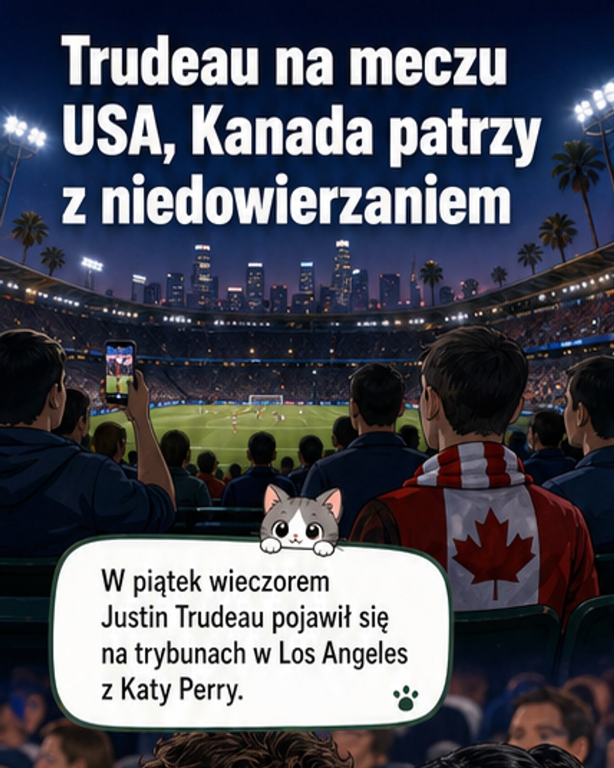 Trudeau wybrał koncert z Perry, a nie mecz Kanady