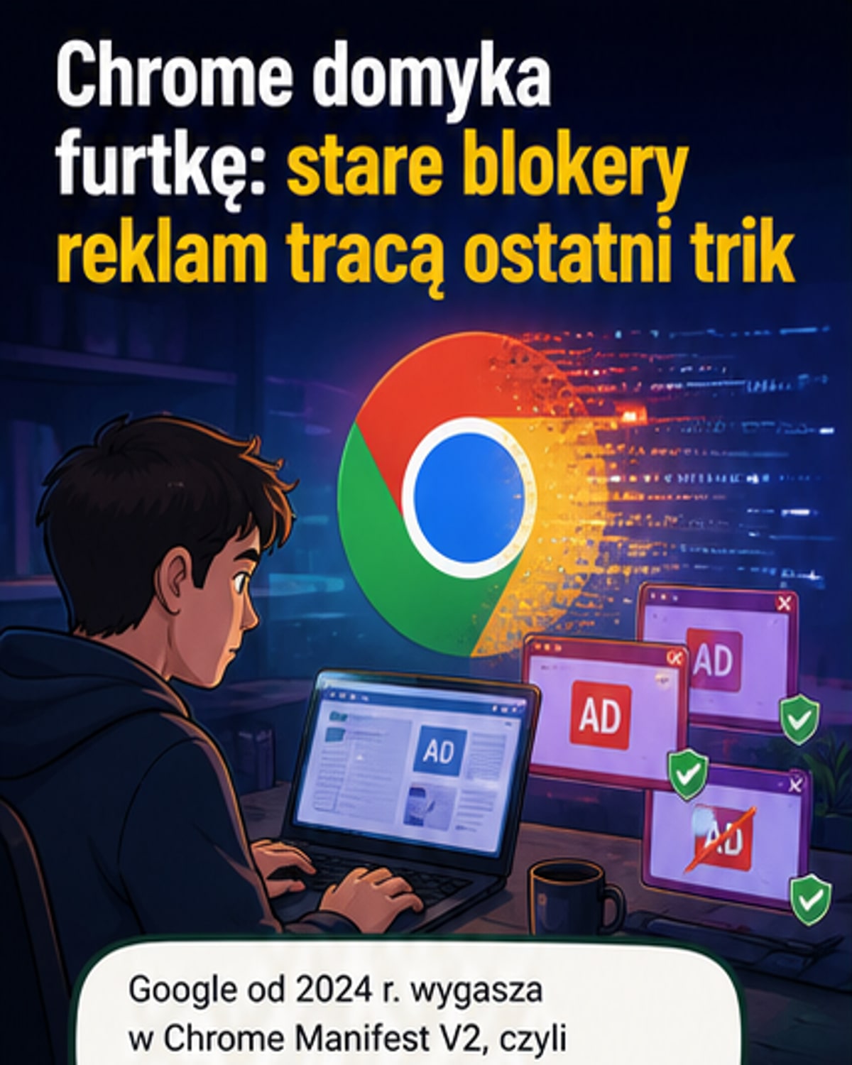 Chrome likwiduje ostatnią furtkę dla blokerów reklam