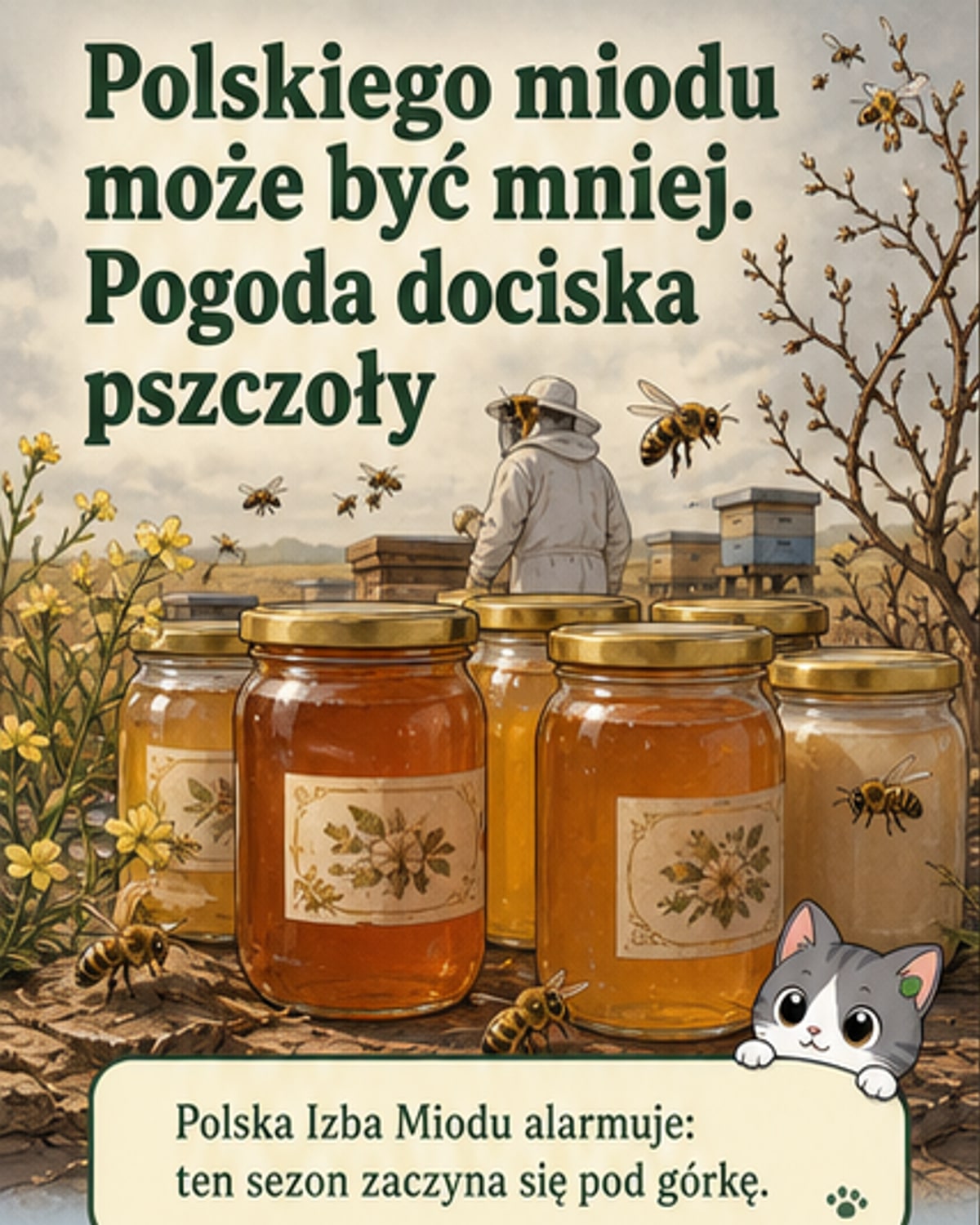 Polski miód zagrożony przez pogodę