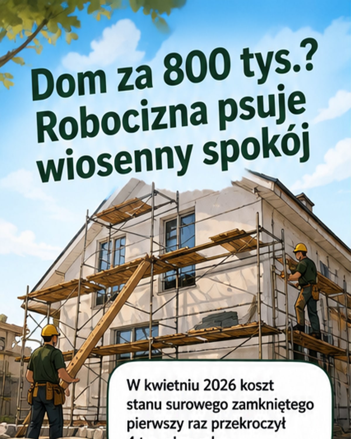 Budowa domu zaczęła wyraźnie drożeć