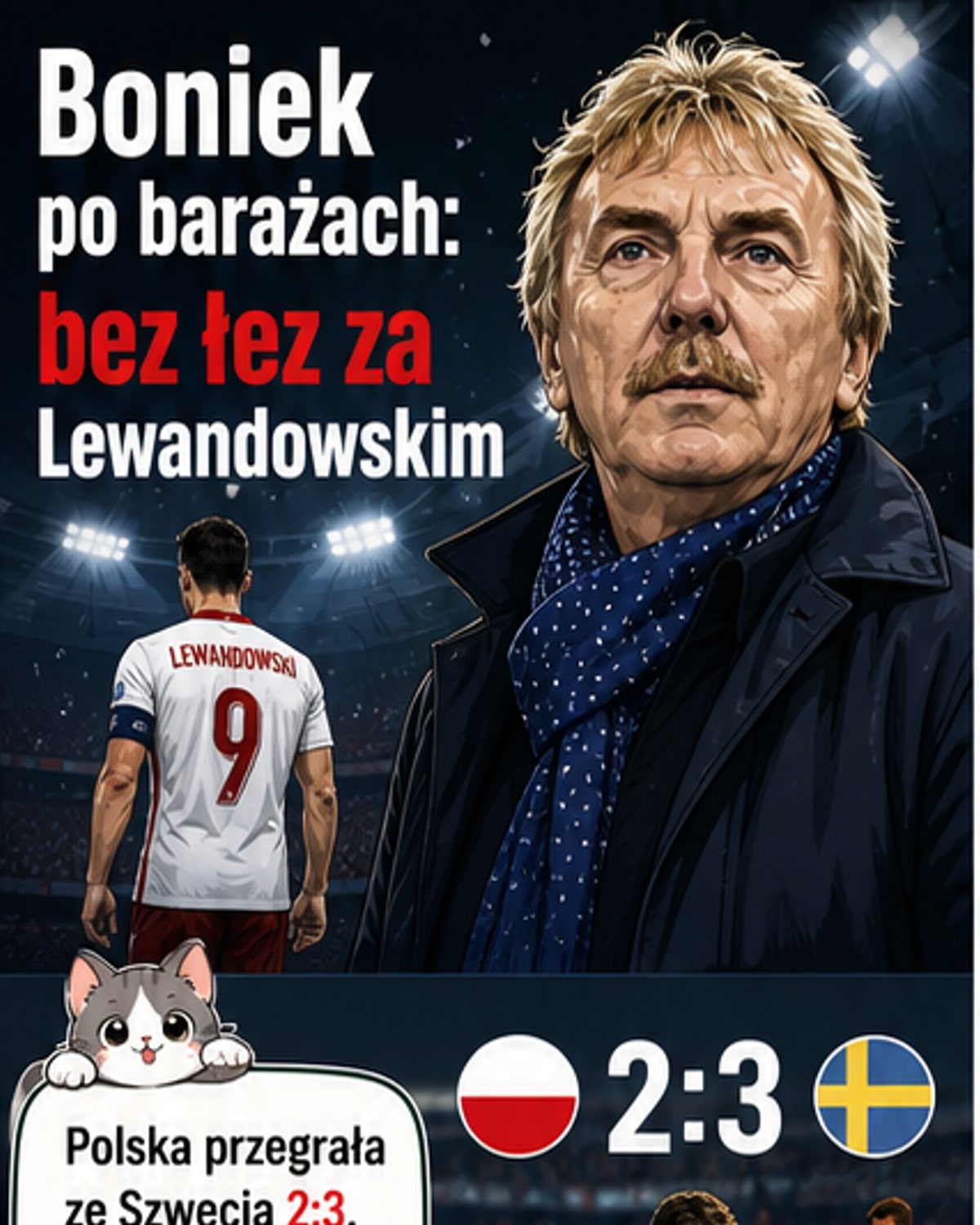 Boniek: nie będę płakał za Lewandowskim