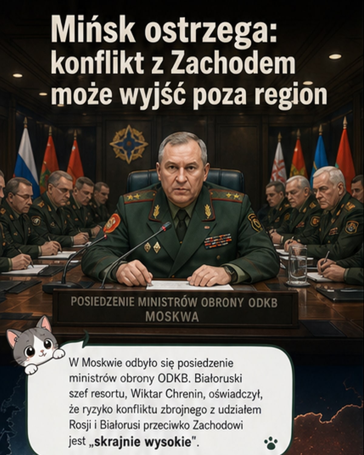 Białoruś: ryzyko wojny z Zachodem jest skrajne