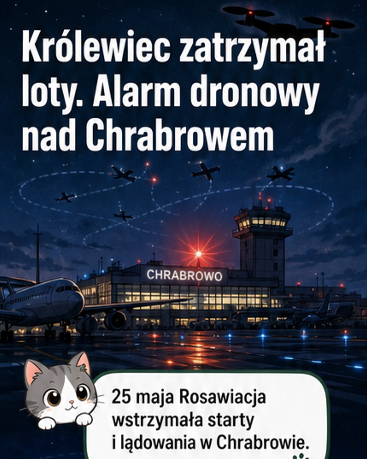 Alarm w Królewcu: drony zakłóciły ruch lotniczy
