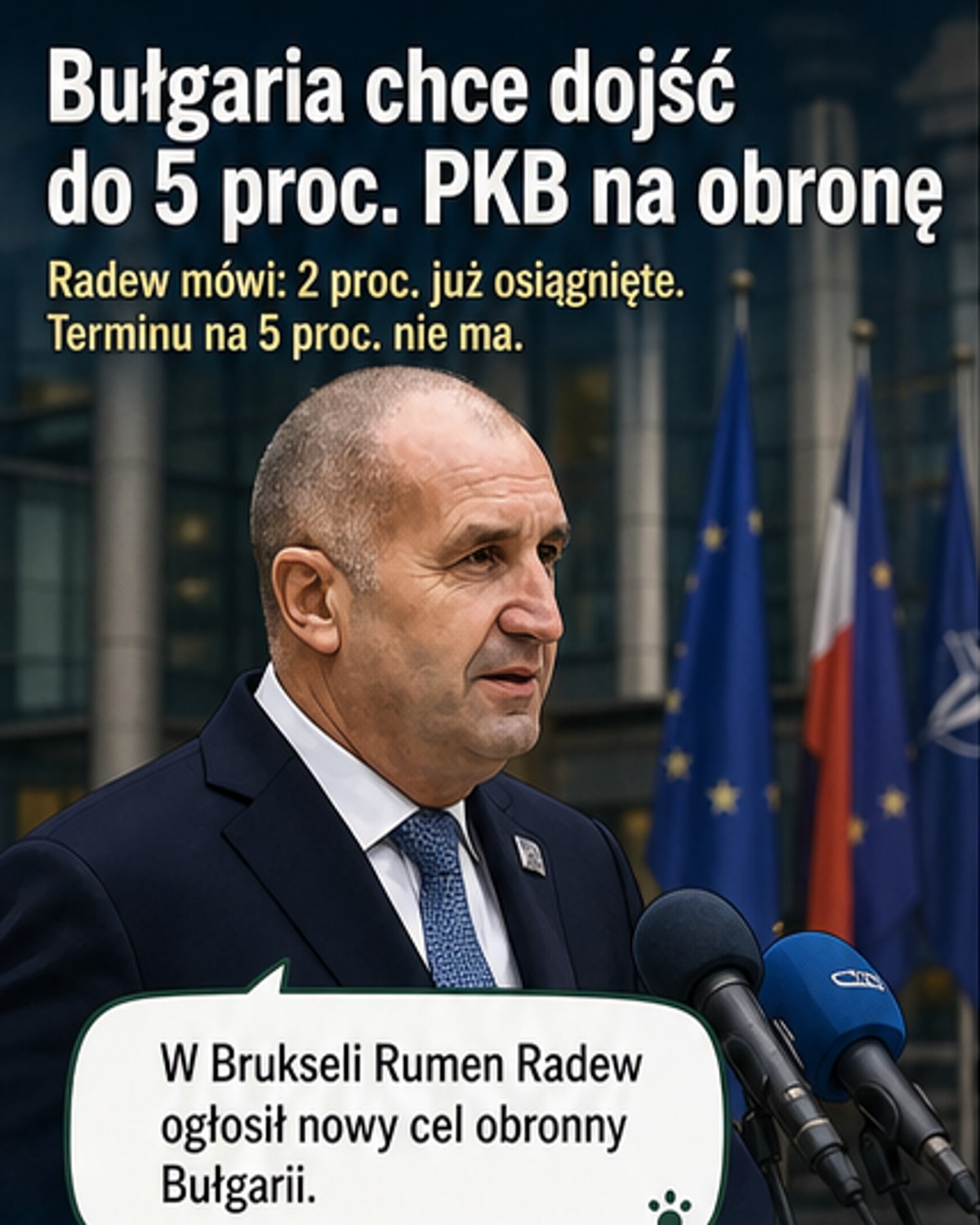 Bułgaria zwiększy wydatki na obronność do 5 proc. PKB