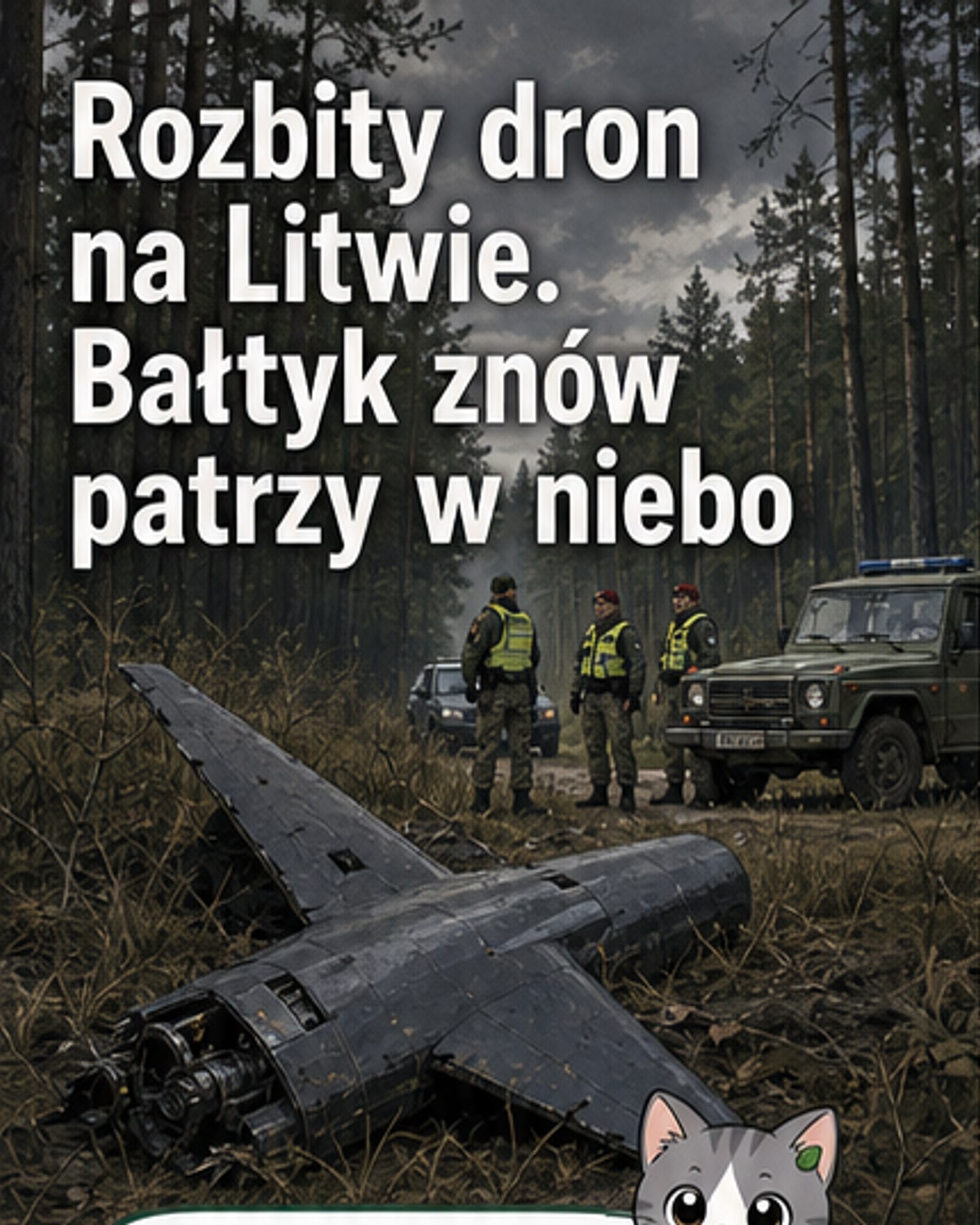 Znaleziono szczątki drona z Ukrainy