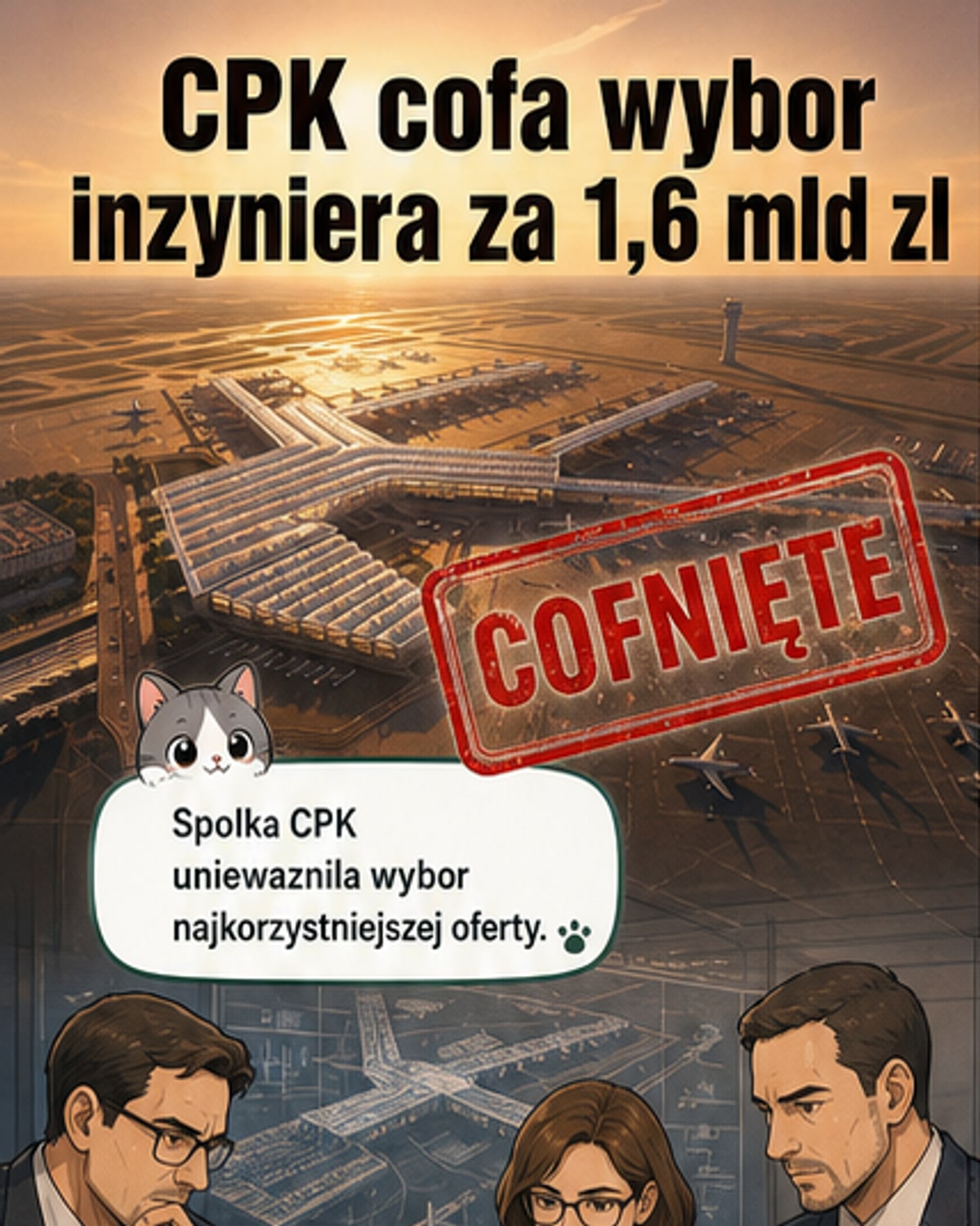 CPK unieważnia wybór generalnego inżyniera