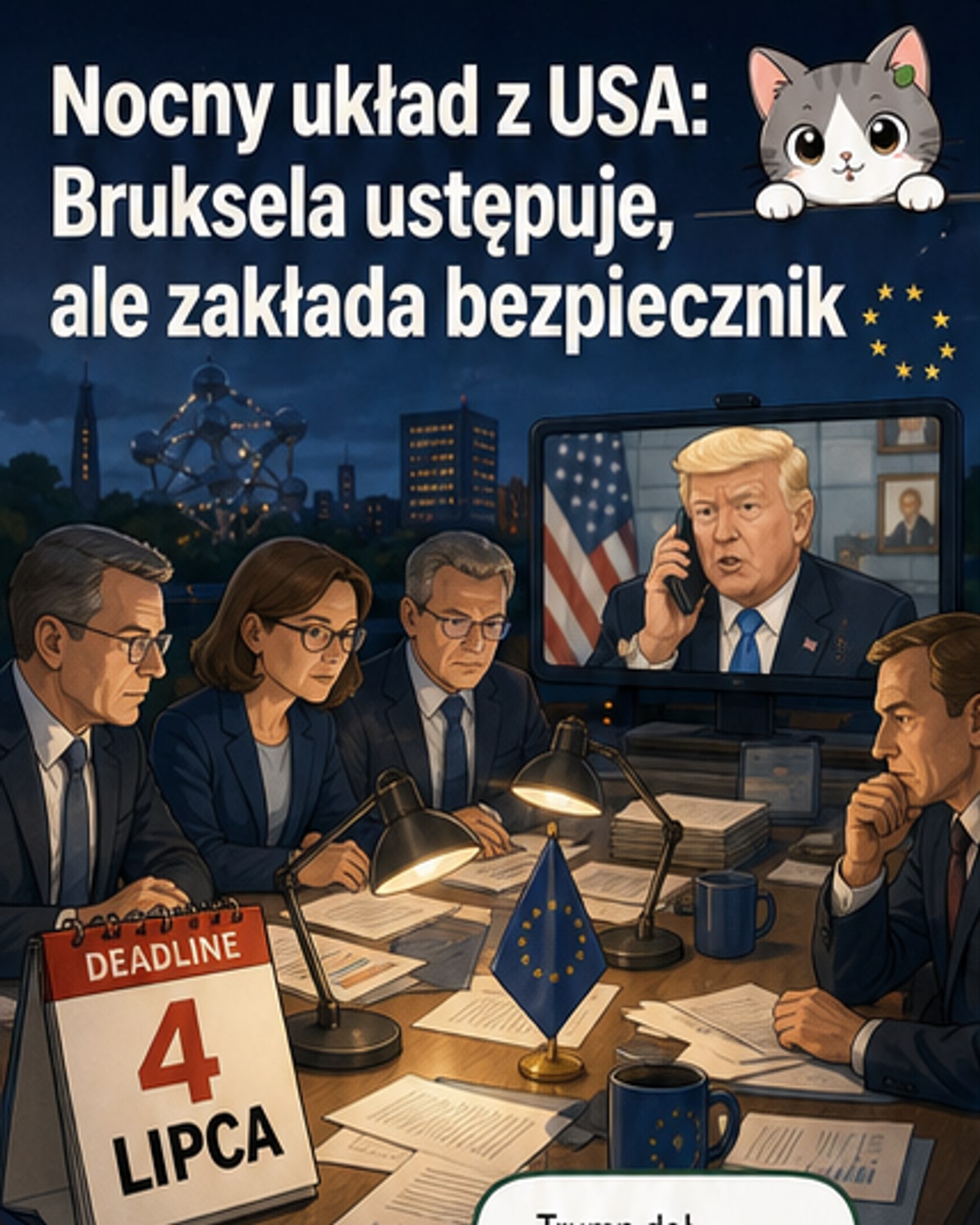 UE i USA po porozumieniu celnym po nocnych negocjacjach