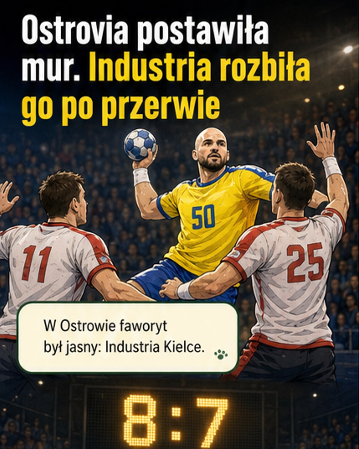 Ostrovia walczyła tylko do przerwy