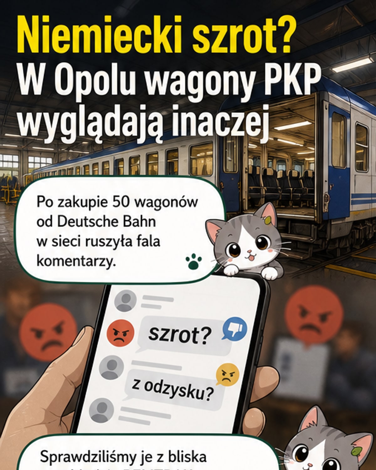 Zmodernizowany wagon PKP Intercity po przebudowie w zakładzie REMTRAK w Opolu, widok wnętrza i nowej kolorystyki