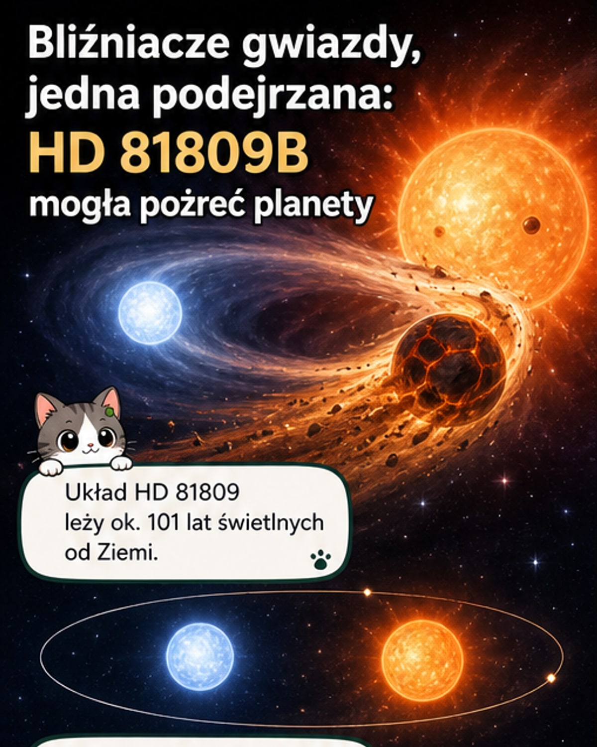 Gwiazda połknęła planetę