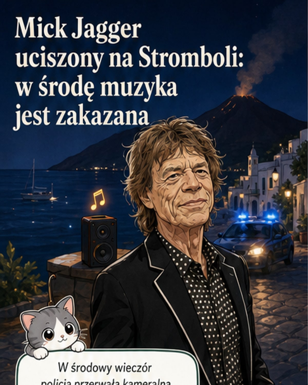 Impreza Jaggera przerwana przez policję