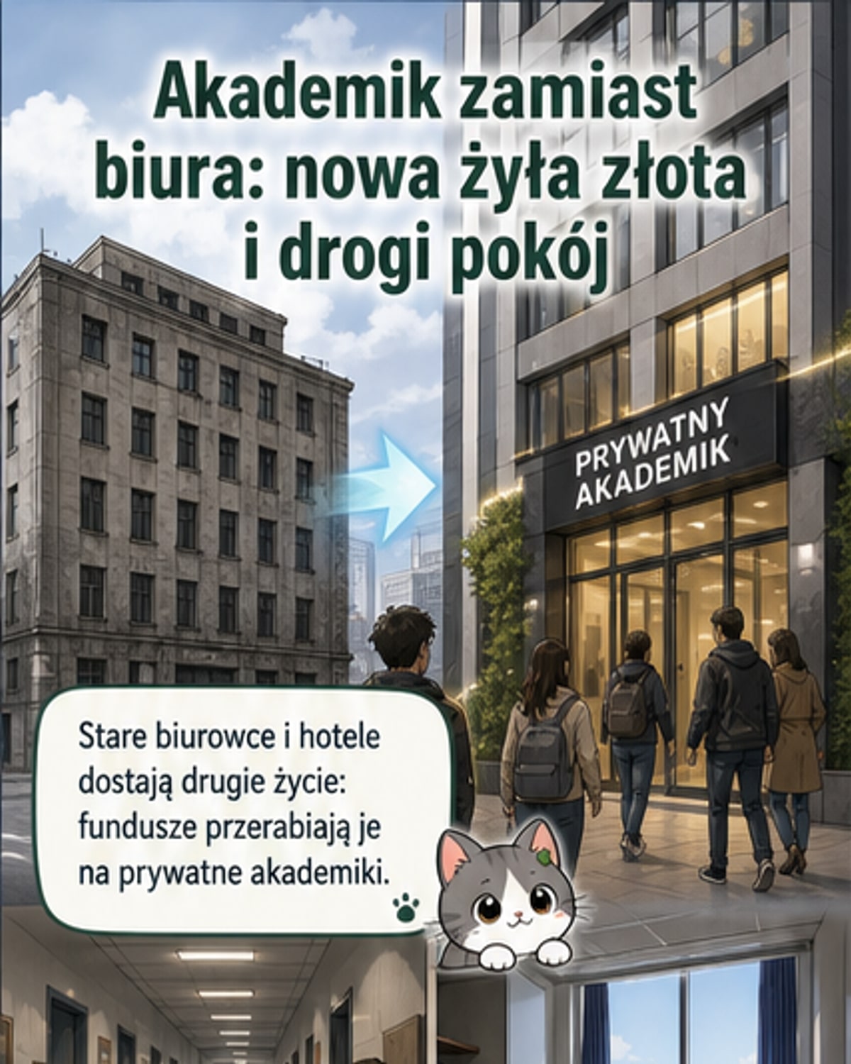 Złoto w starych biurowcach
