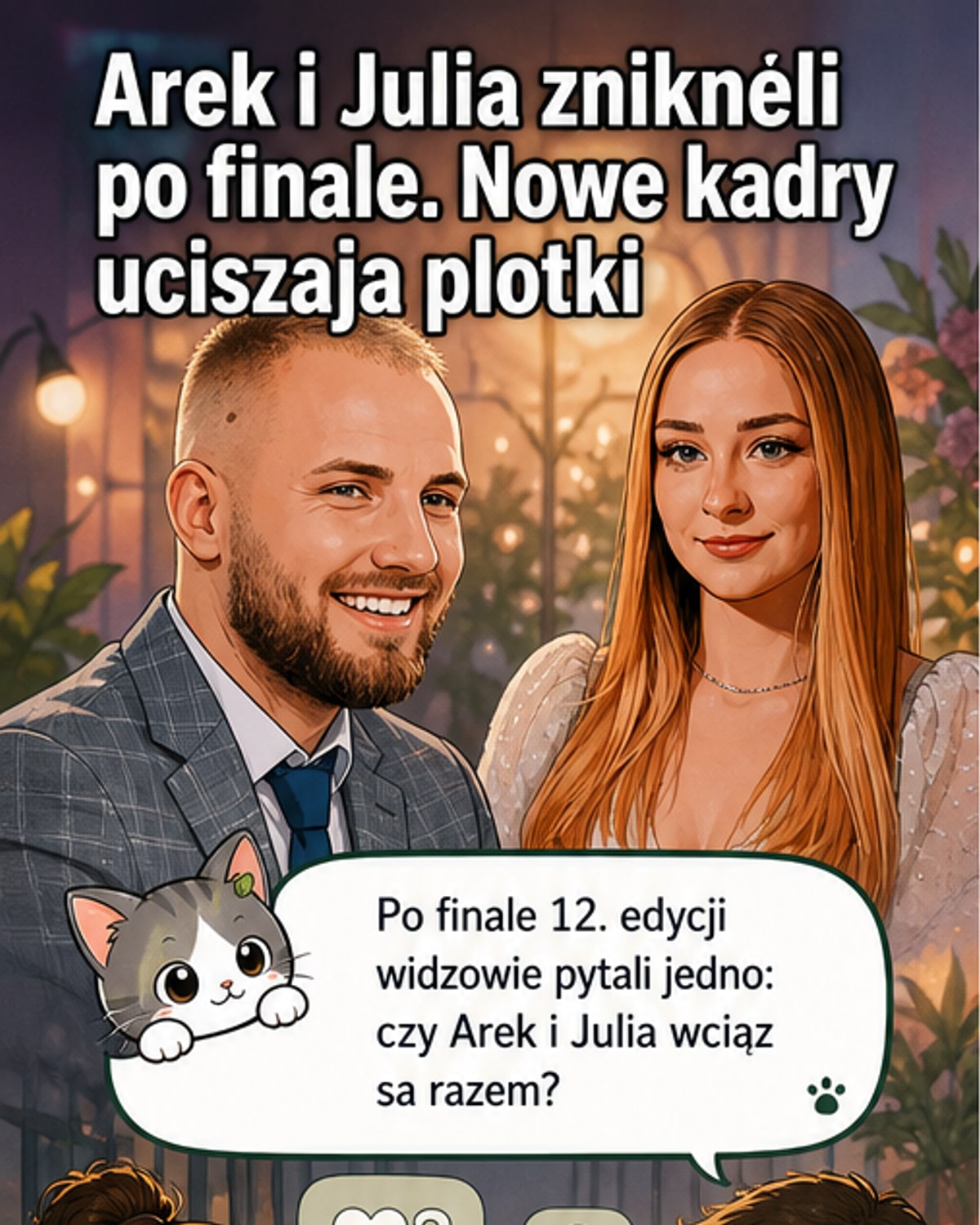 Arek i Julia z "Rolnik szuka żony" podczas sesji zdjęciowej na tle pola w Kozłówce Zamoyskiej, trzymają się za ręce, uśmiechnięci, w naturalnej scenerii