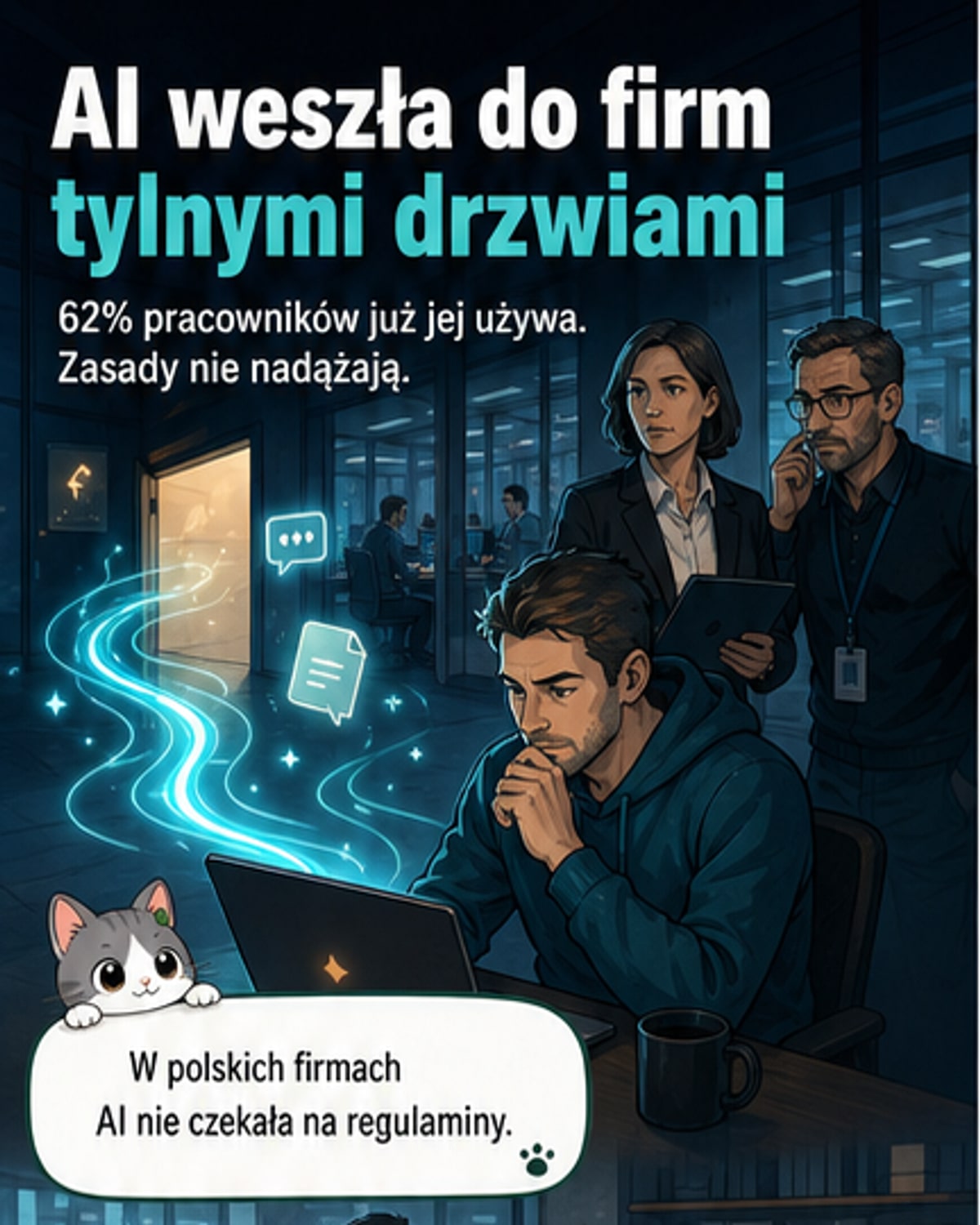 AI w firmach bez zasad. Pracownicy zyskują, firmy tracą