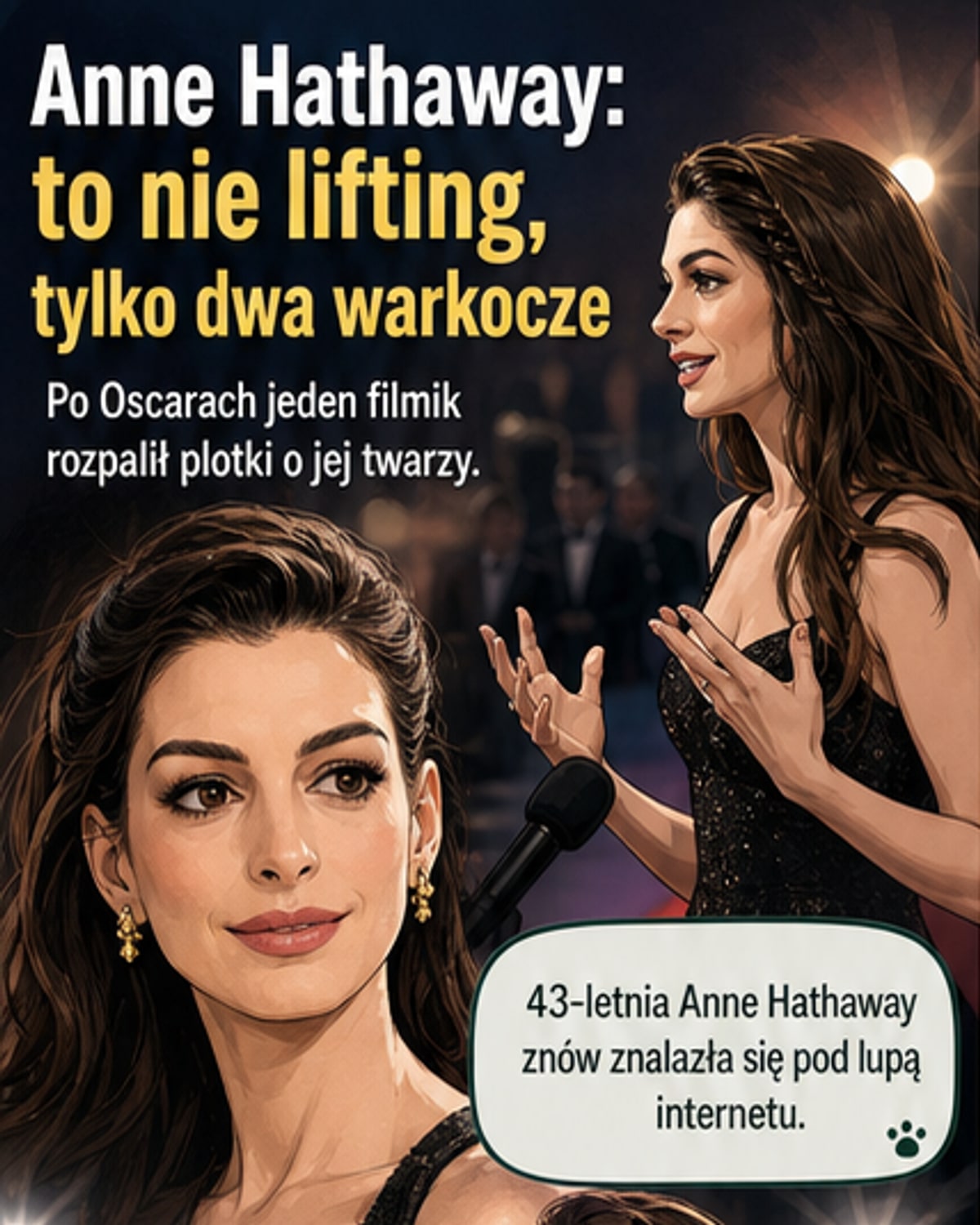 Anne Hathaway o plotkach o liftingu