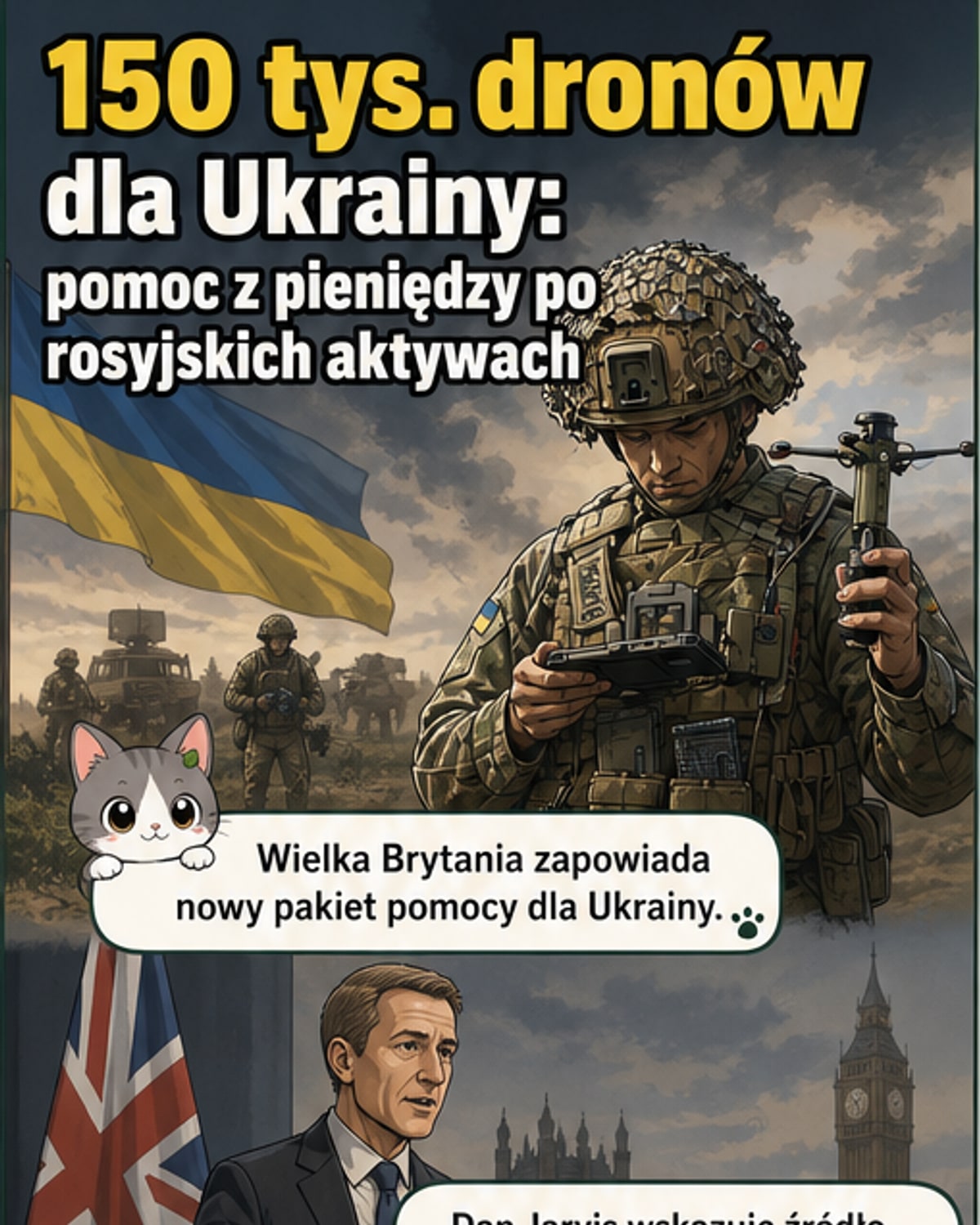 Wielka Brytania przeznacza 150 tys. dronów dla Ukrainy