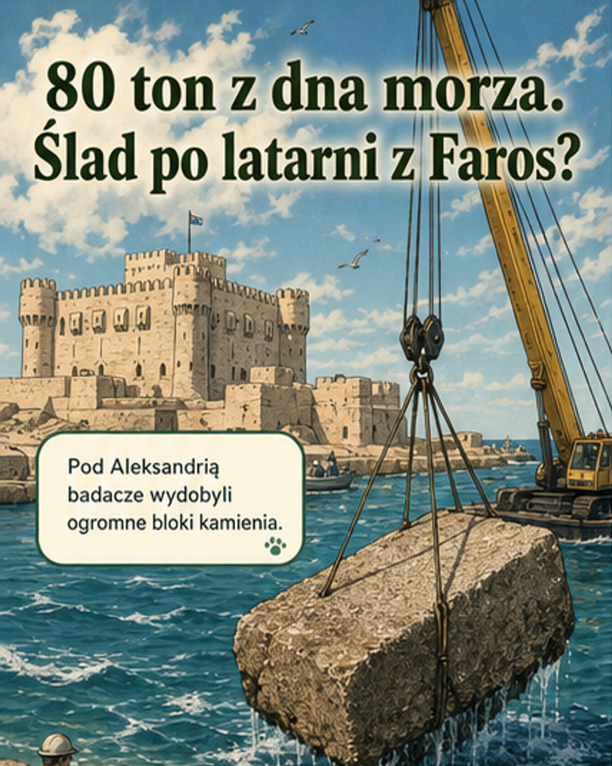 80-tonowe bloki z morza ujawniają tajemnicę latarni