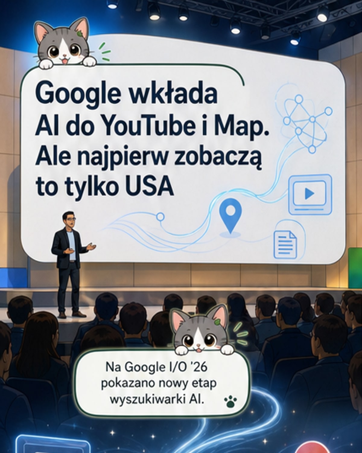 Google wdroży AI do Map i YouTube
