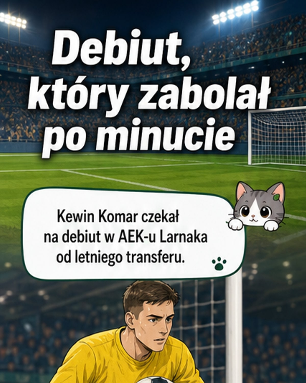 Polski bramkarz stracił gola po 20 sekundach debiutu