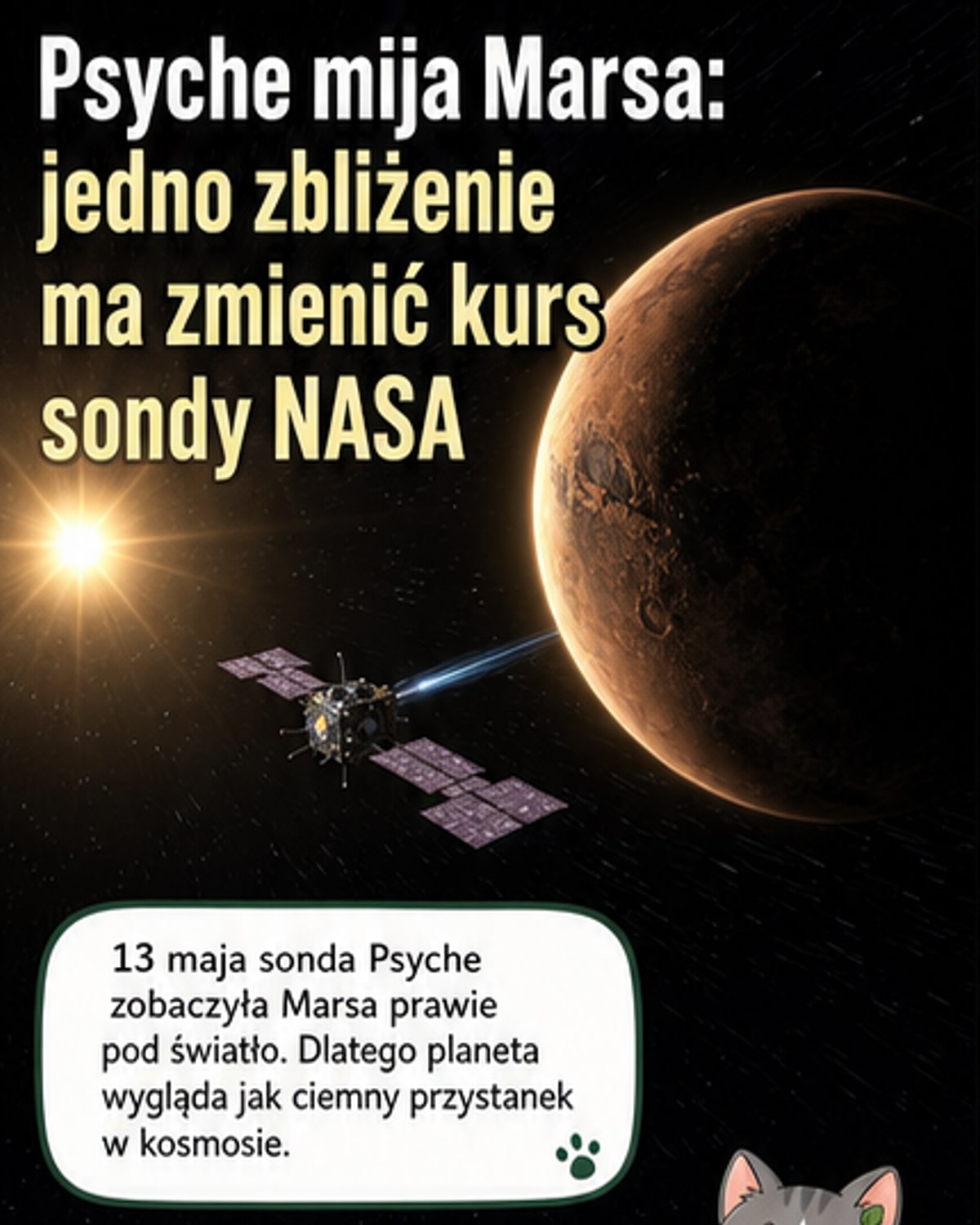 Sonda NASA dziś mija Marsa
